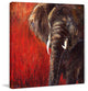 Marmont Hill, "Red Tranquility" by Bergerac Painting on Wrapped Canvas, 40x40