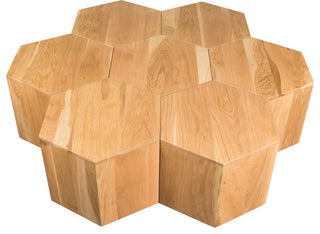 Eternal Modular Coffee Table, Natural, 7 Piece