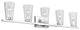 Cityview 5 Light Polished Chrome Extra Large Vanity Sconce With Clear Glass