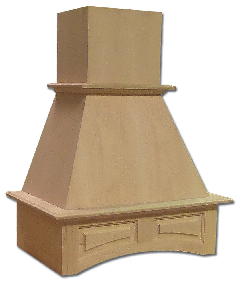 Castlewood Arched Valance Chimney Hood - Maple, 36"