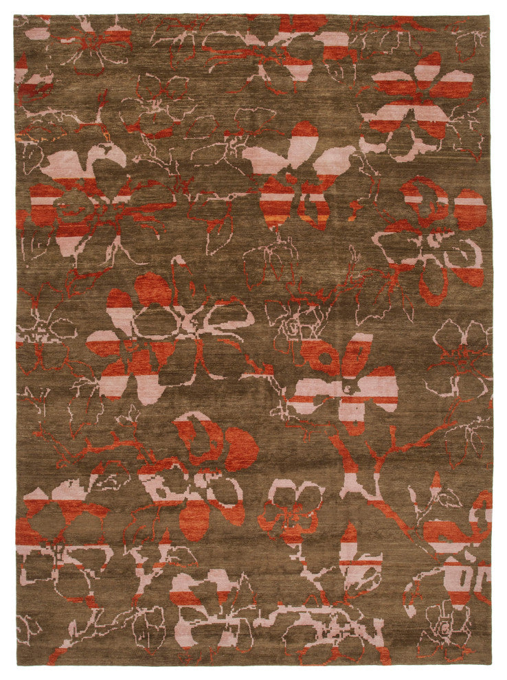 Rug N Carpet - Hand-Knotted Oriental 10' x 13' 9" Pastel Oushak Area Rug