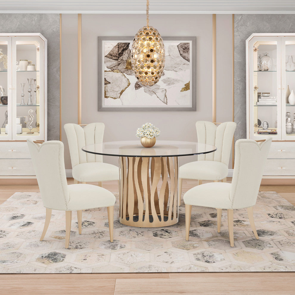 Pendant 14-Light Oval Crystal Chandelier - Gold