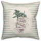 Stack Of Tea Cups Floral Stripes 3 16x16 Spun Poly Pillow
