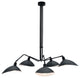 Pendant Ceiling Light Fixture, Steel Metal, Black, Kitchen Lounge Cafe Bistro