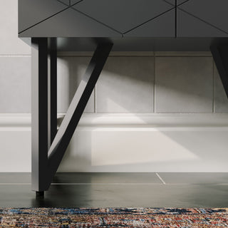 The Forma Bathroom Vanity, Black, 24", Single Sink, Freestanding