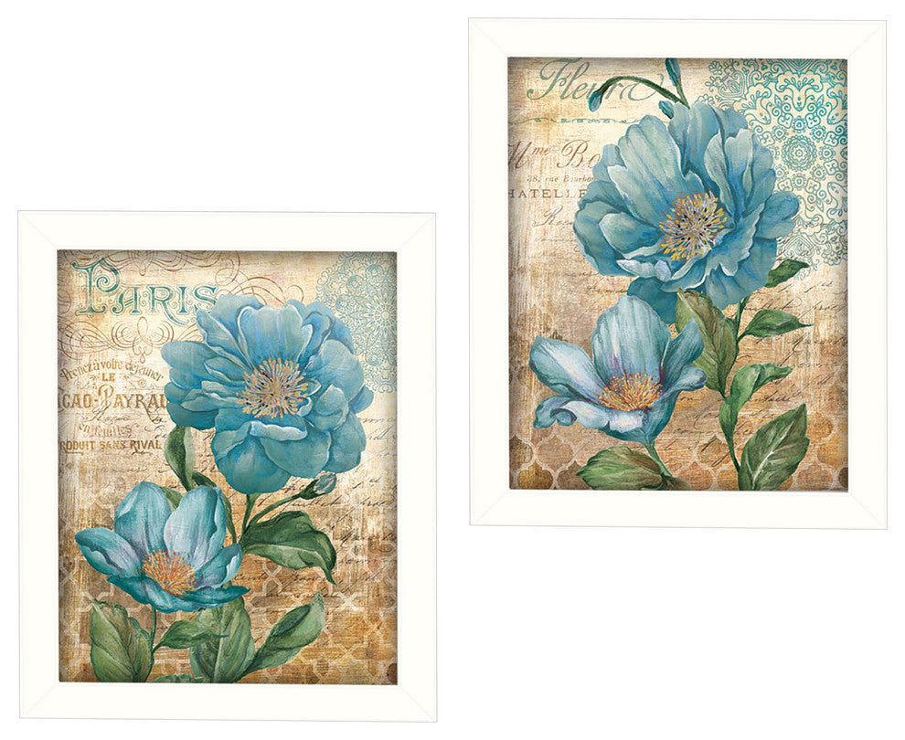 "Paris Blue" Collection By Ed Wargo, Printed Wall Art, White Frame