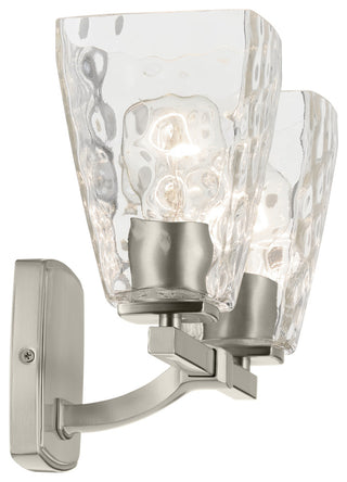 14.25" 2-Light Vanity Light With Clear Water Glass
