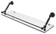Waverly Place 30" Floating Glass Shelf with Gallery Rail, Venetian Bronze
