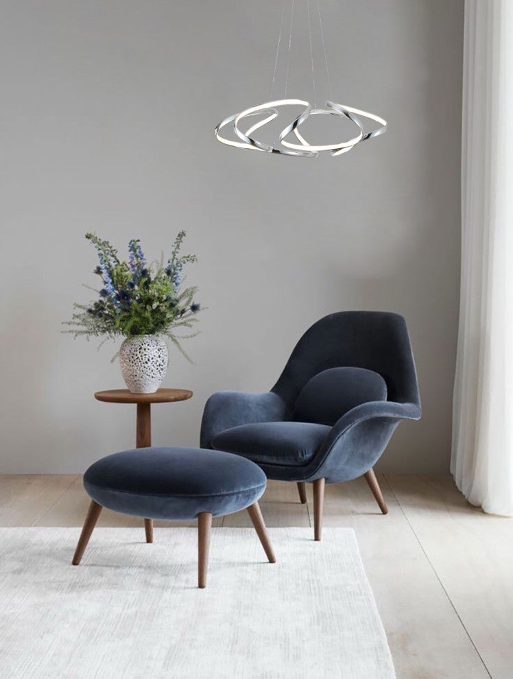 Aluminum Cluster LED Light With Acrylic Diffuser, Chrome