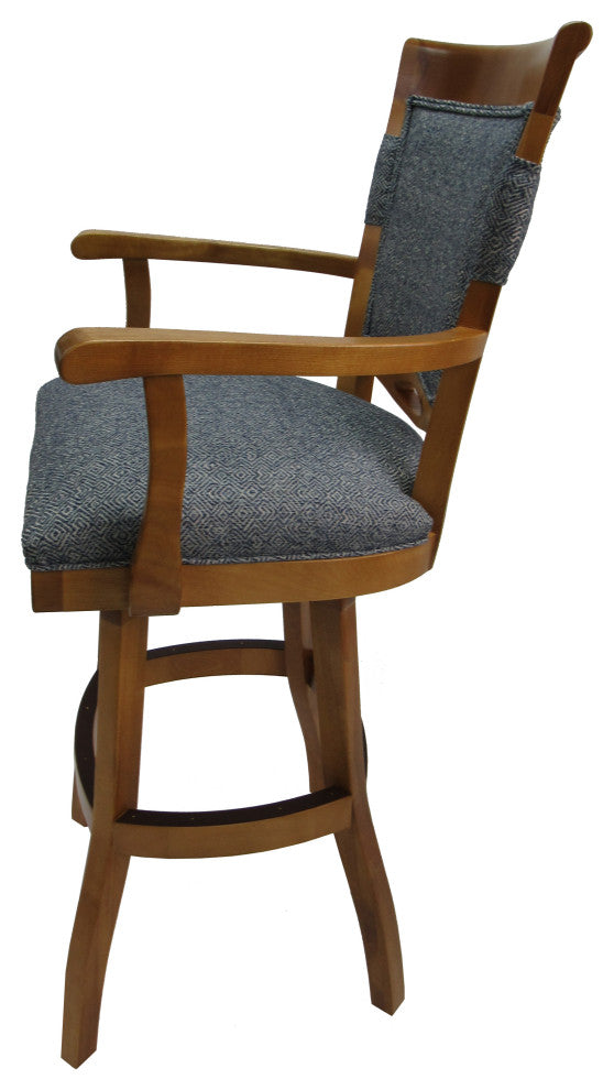 Swivel Solid Wood Extra Tall Stool, 410, Brown Cedar, 34"