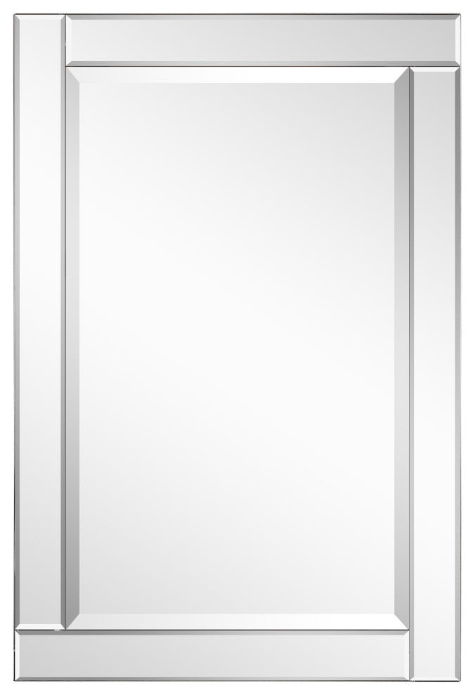 Modern Beveled Wall Mirror, 36"x24"