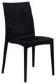 Leisuremod Weave Mace Indoor Outdoor Patio Chair, Black