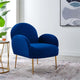 Transcend Performance Velvet Armchair, Navy