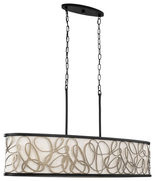 Scribble 6-Lt Linear Pendant - Matte Black/Artifact