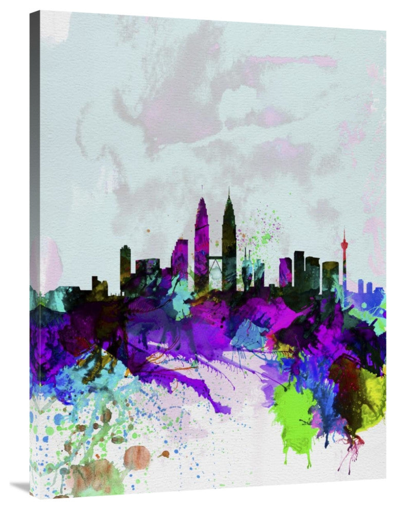 "Kuala Lumpur Watercolor Skyline" Fine Art Print