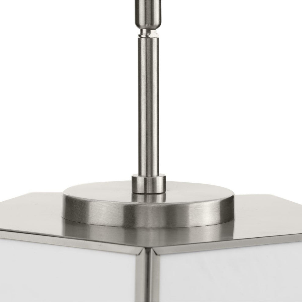 Latham Collection 18" 3-Light Convertible Semi-Flush Mount Light, Brushed Nickel