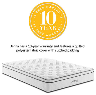 Jenna 8" Full Innerspring Mattress-White