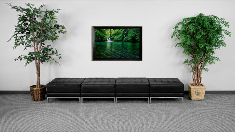 Hercules Imagination Series Black Leather Four Seat Bench
