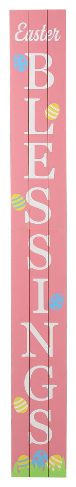 60" Easter Wooden Blessings Porch Sign
