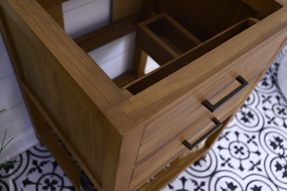 Willow Collection Parker Bathroom Vanity in Distressed Gray with 2 IN Calacatta