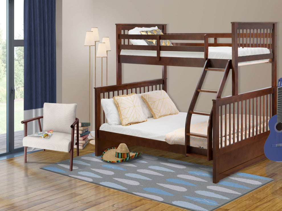 Odessa Twin & Full Bunk Bed In Phillip Walnut Finish