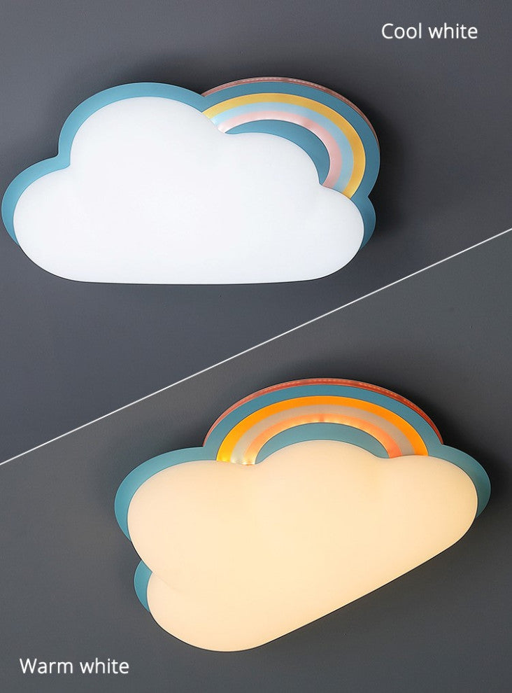 Lenzburg | Small Cloud LED Ceiling Light For Kids Room, Blue