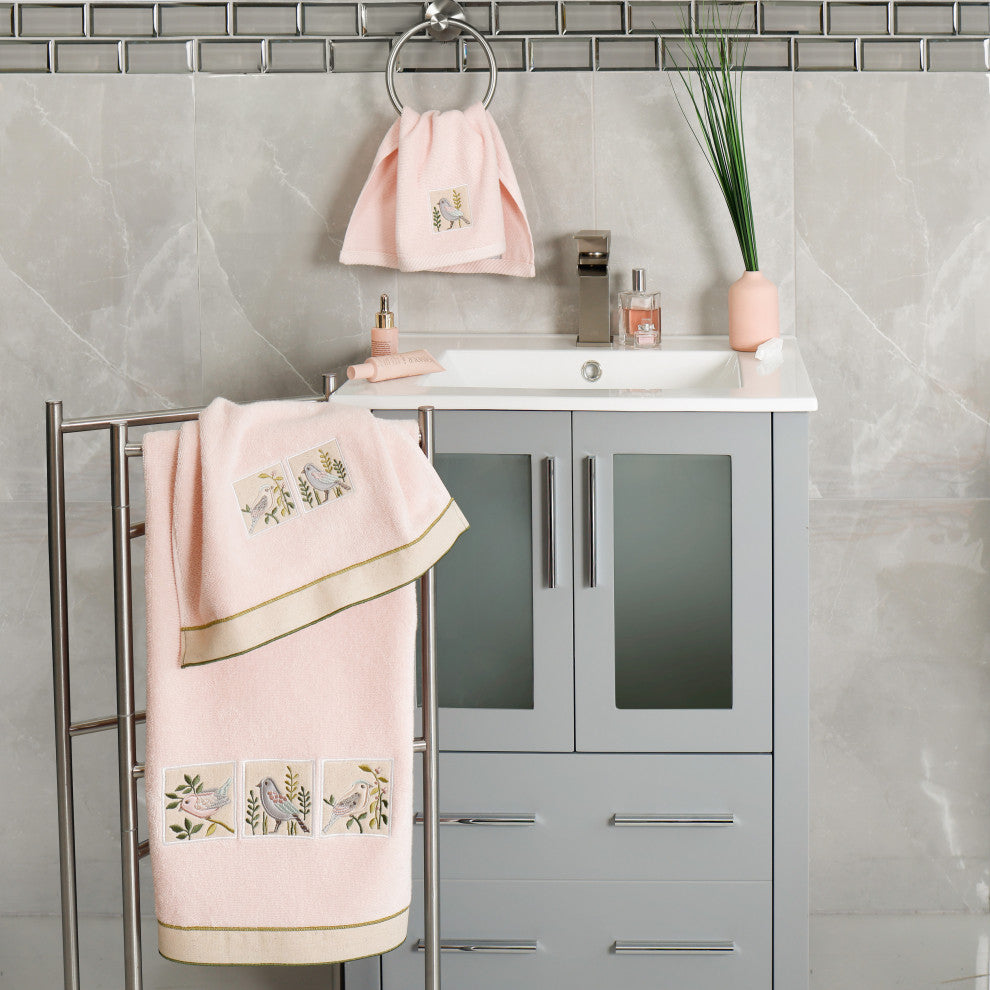 Linum Home Textiles 100% Turkish Cotton BELINDA 2PC Embellished Hand Towel Set