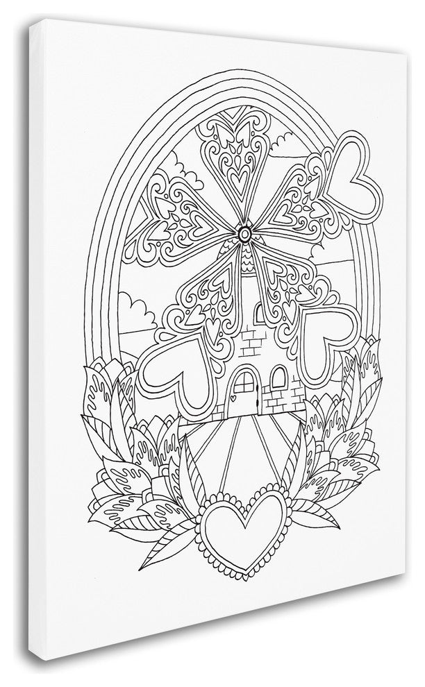 Hello Angel ''Decorative Windmill'' Canvas Art, 24x18