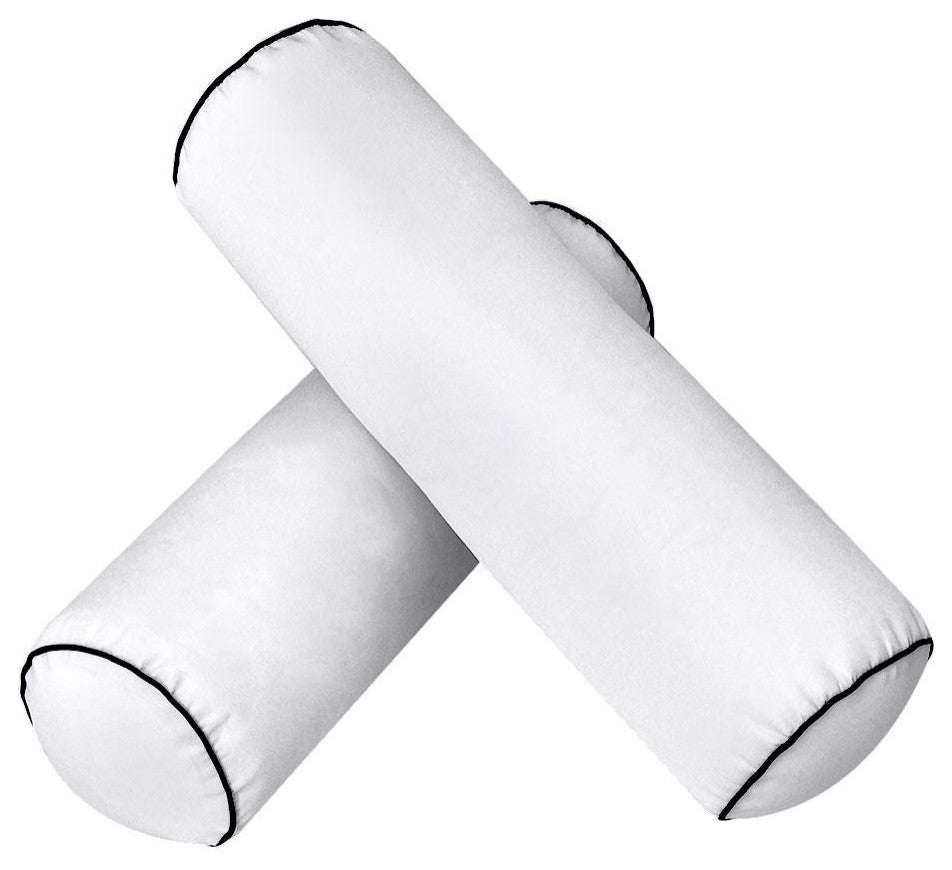 Style6 Twin Size Contrast Pipe Trim Bolster Pillow Outdoor Slip Cover ONLY AD105