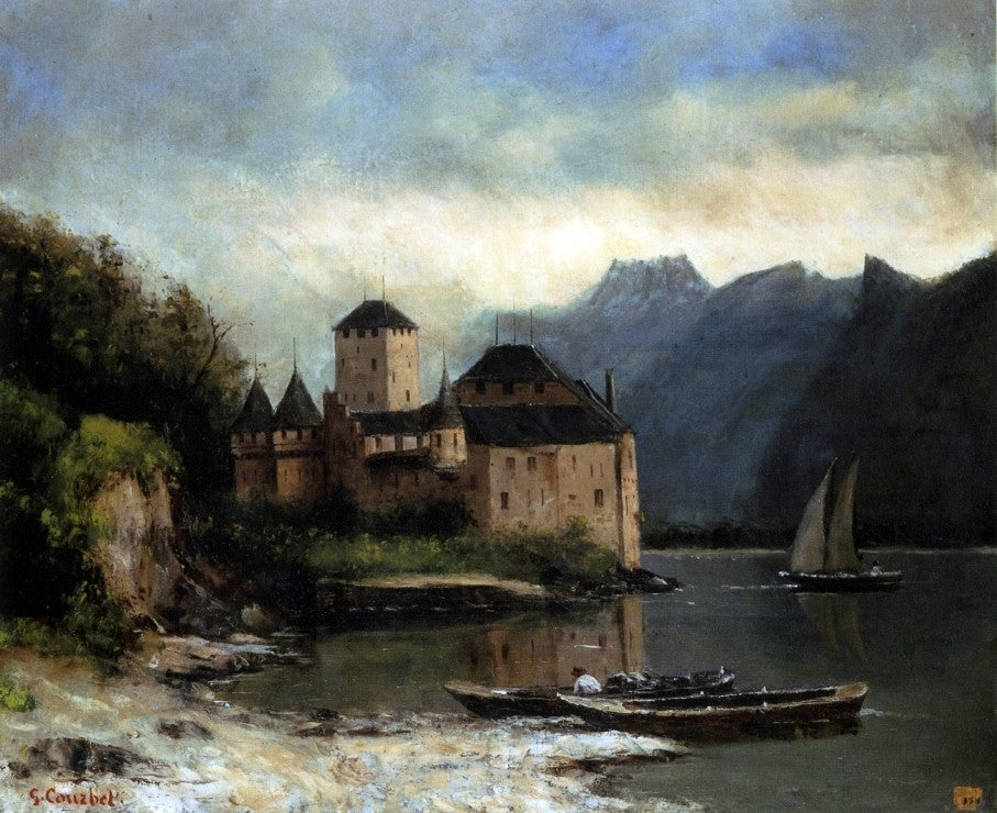 Gustave Courbet View of the Chateau de Chillon Wall Decal