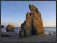 Crescent Moon Over El Matador Beach, Malibu, California, 16"x12"