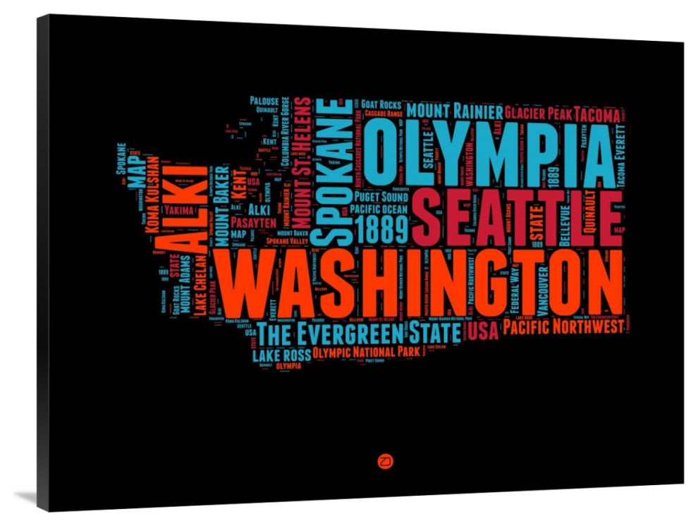 "Washington Word Cloud 1" Fine Art Print