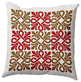 18" x 18" Tiki Square Decorative Indoor Pillow, Red