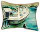 Betsy Drake Oyster Boat Small Indoor/Outdoor Pillow 11x14