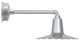 20" Iris LED Barn Light With Metropolitan Arm, Galvanized Silver