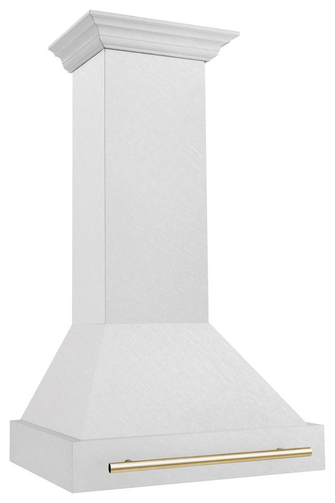 ZLINE 30 In. Autograph Wall Mount Hood, DuraSnow With DuraSnow, 8654SNZ-30-G