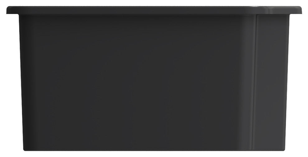 Sotto Dual-Mount Fireclay 33" 60/40 Double Bowl Kitchen Sink in Matte Dark Gray