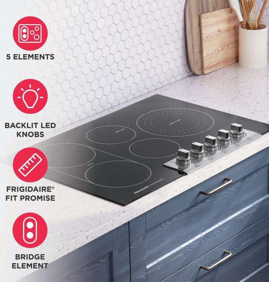 Frigidaire PCCE3080A Professional Series 30"W 5 Burner Electric - Stainless