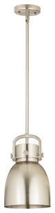 Innovations 710-1S-SN-M712-8SN-LED Newton 1 Light Pendant, Brushed Satin Nickel