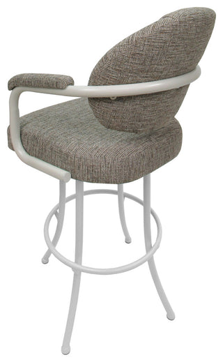 Swivel Metal Bar Stool M-70, Jetty June, White, 26"