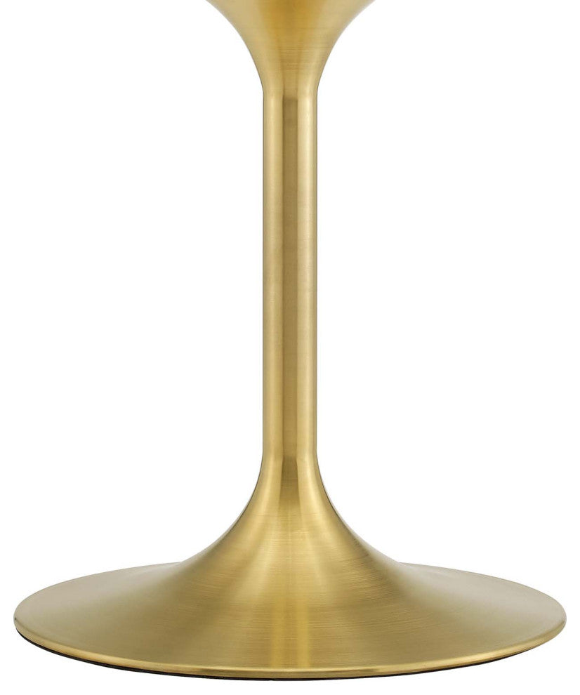 Dining Table, Oval, Artificial Marble, Metal, Gold Black, Cafe Bistro Restaurant