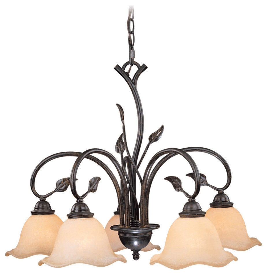Vine 5-Light Chandelier Oil Shale