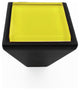 Golden Yellow Crystal Glass Black Metal Square Frustum Knob