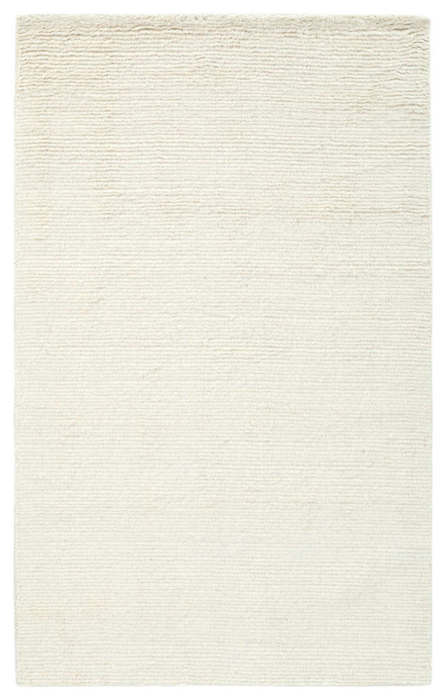 Bliss Solid Area Rug, Ivory, 3'x5'