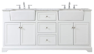 Home Living 22" Farmhouse White-Light Bathroom Vanity