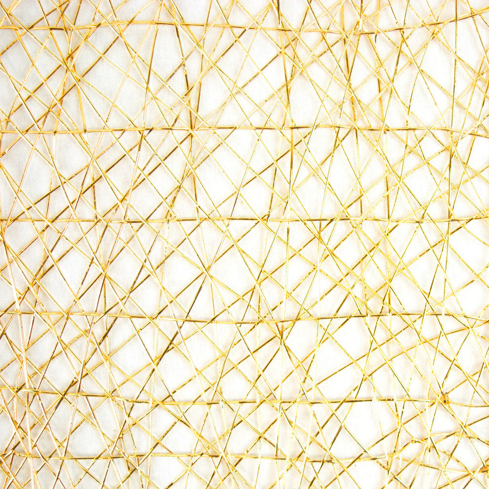DII Gold Woven Paper Square Placemat, Set of 6