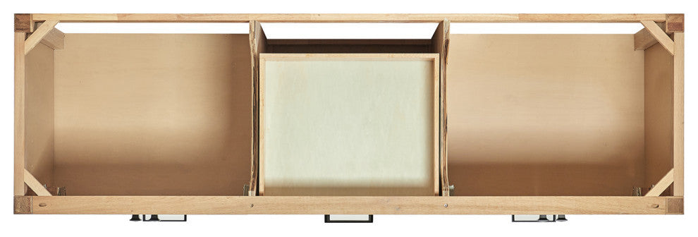 Cambridge 73" Double Bath Vanity With Italian Carrara Marble Top, Oak