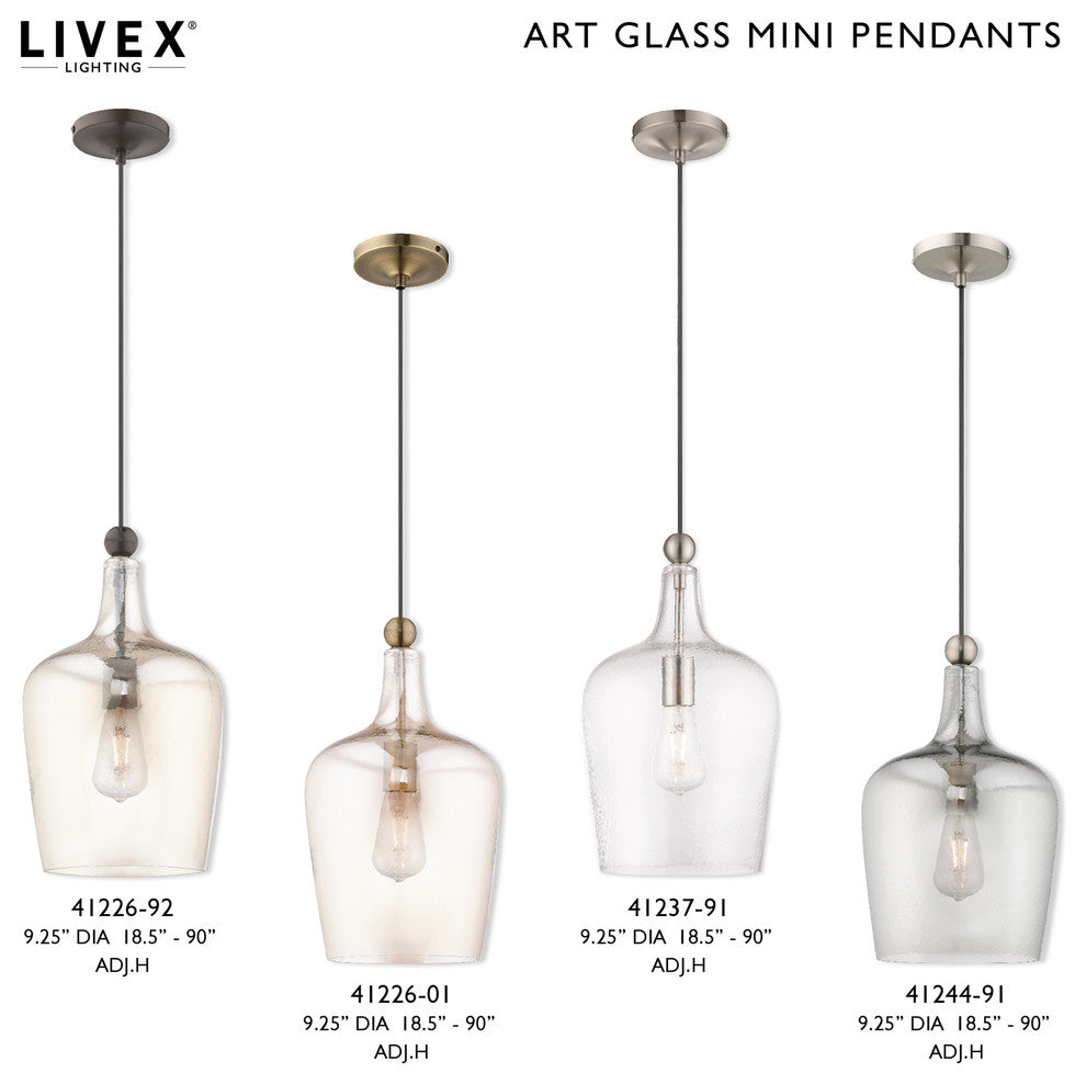 Livex Lighting Brushed Nickel 1-Light Mini Pendant