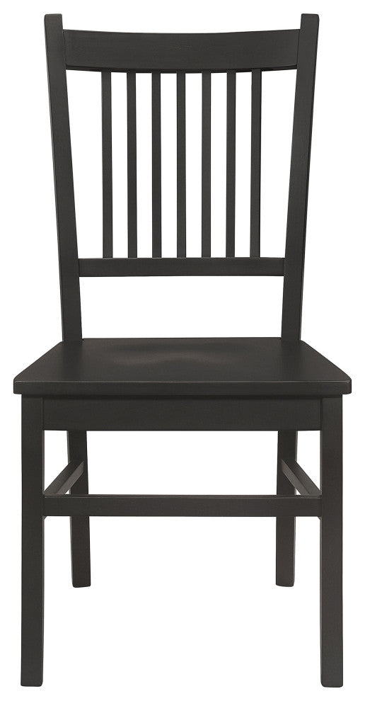 Marbrisa Wood Dining Side Chair Matte Black, Set of 2