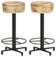 Vidaxl Bar Stools 2-Piece 26" Solid Mango Wood